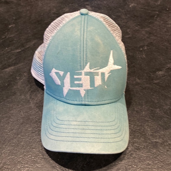 Yeti Accessories Mens Yeti Blue White Fish Mesh Ball Cap Poshmark